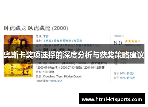 奥斯卡奖项选择的深度分析与获奖策略建议