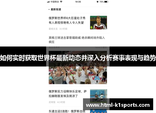 如何实时获取世界杯最新动态并深入分析赛事表现与趋势